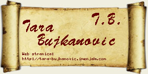 Tara Bujkanović vizit kartica